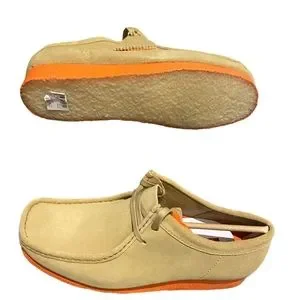 Clarks Originals Men\'s Light Tan Orange Suede Wallabee Shoes 26160204 Clarks | Shoes | Clarks Originals Mens Light Tan Orange  main image 4